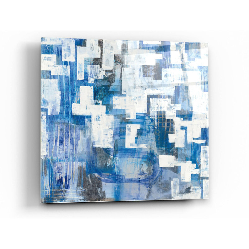 "In Blue A Maze" par Melissa Averinos, H 36 po x l 36 po