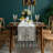 Modern Floral Print Table Runner With Tassel-1155136208-1155136215