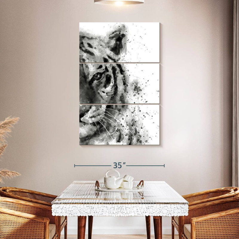 Brampt Tiger At Attention, 65" H x 42" W