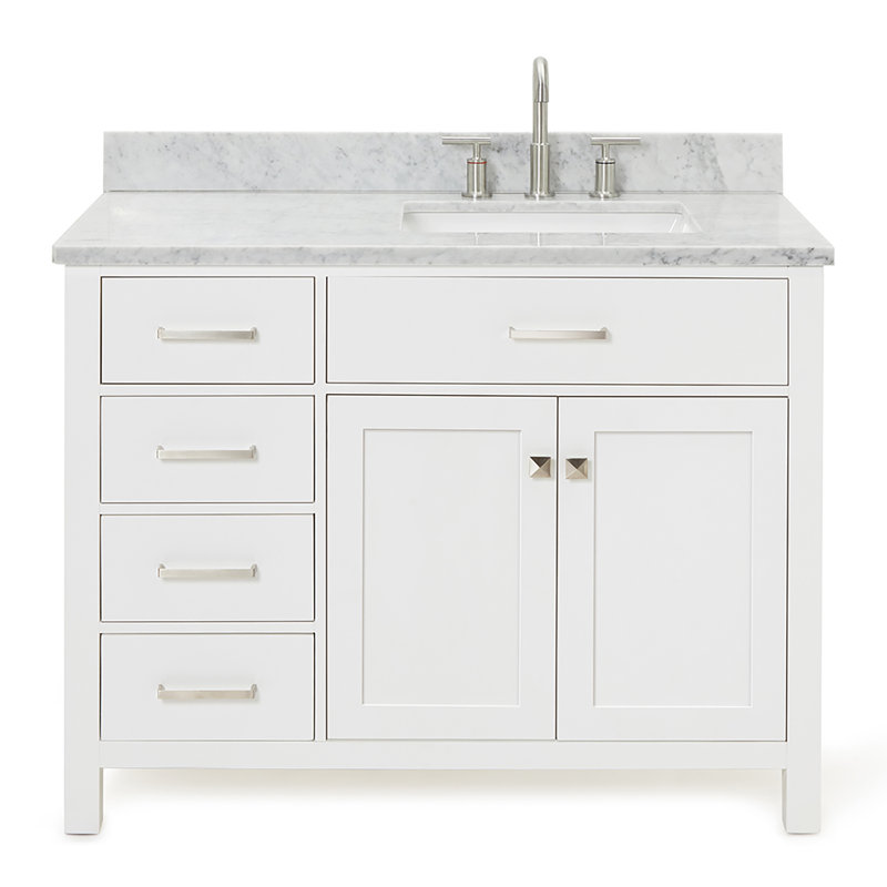 Ensemble de meuble-lavabo simple 43 po Aberdeenshire, Blanc