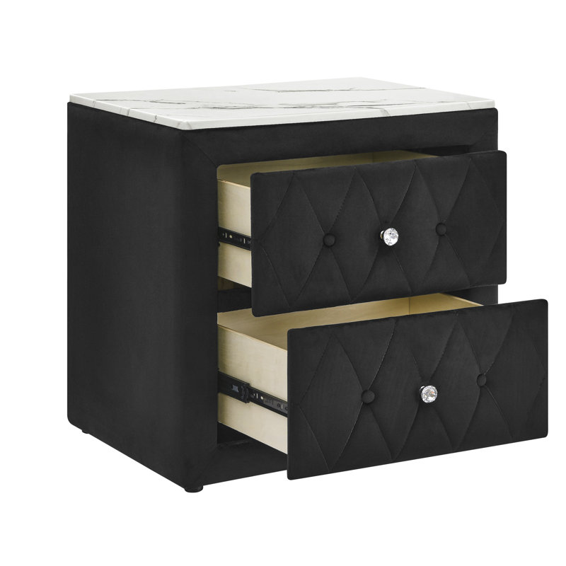 Table de chevet noire 1Pc
