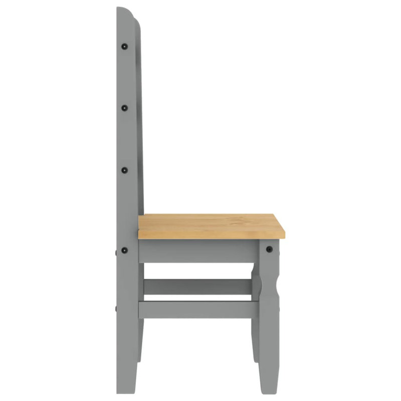 Tamms 45cm H Solid Wood Side Chair, Grey/Brown