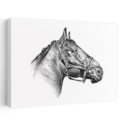 Impression d'art mural majestueux, cheval contemporain