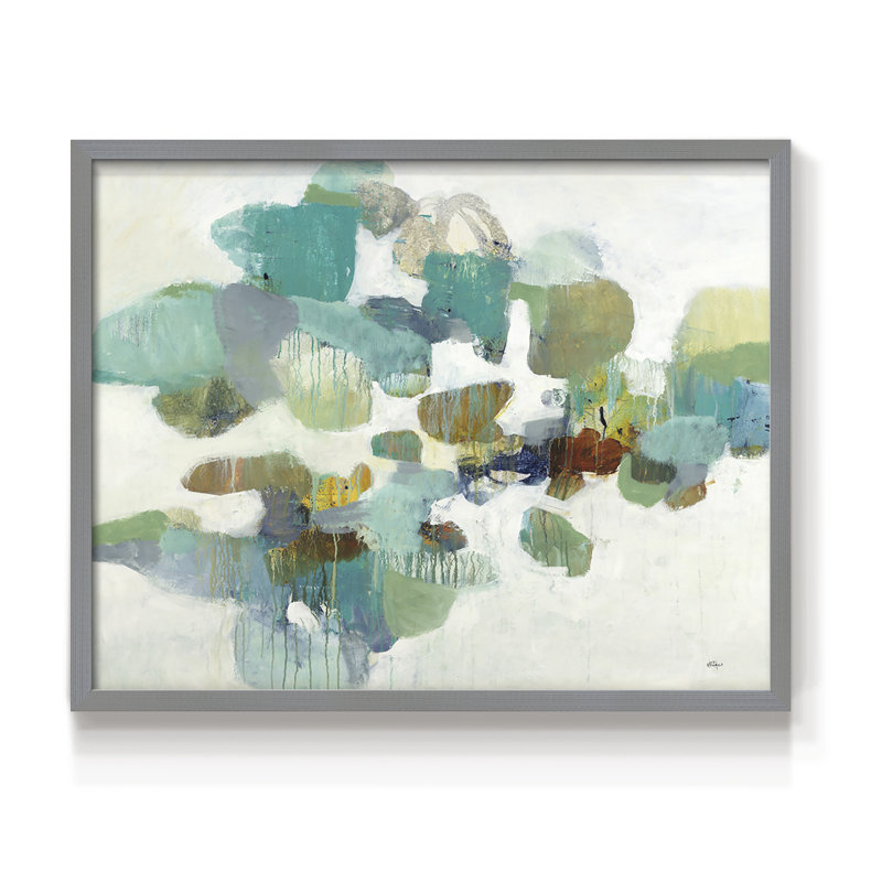 Stepping Stones - Impression encadrée - Restickable, Gris, H 16 po x l 20 po