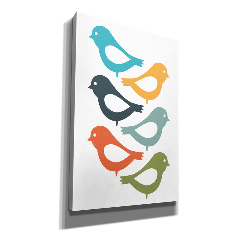 «Playful Birds» par Ayse, H 18 po x l 12 po x P 0,75 po