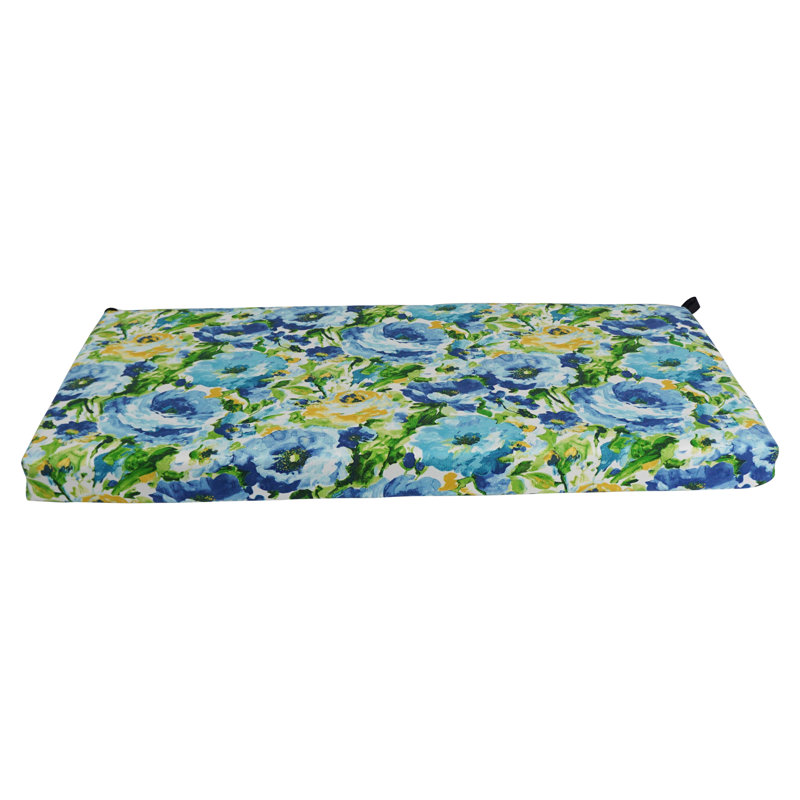 Outdoor 3'' Bench Seat Cushion, Light Blue, 42" W x 19" D