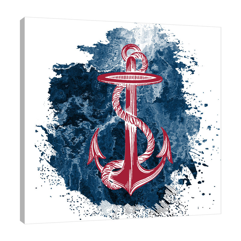 «Free as the Sea 2» par Kimberly Allen - peinture sur toile tendue, H 18 po x l 18 po x P 1,5 po