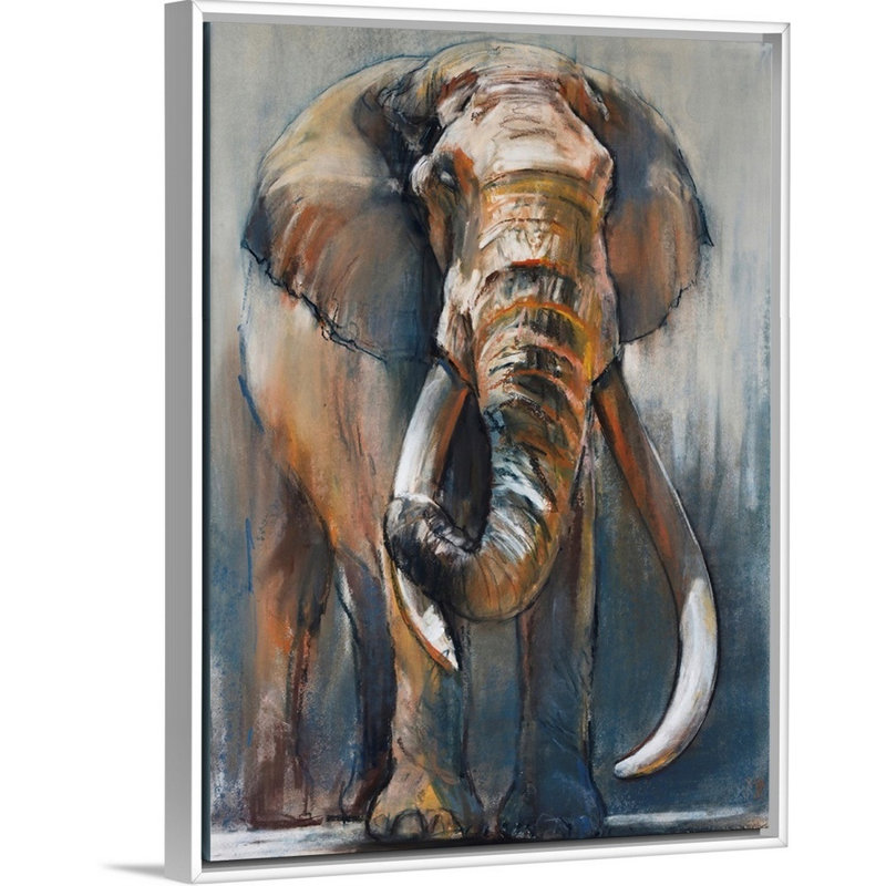One Ton, 2018 par Mark Adlington - reproduction d'art sur toile, Cadre flottant blanc, H 26 po x l 20 po x P 1,75 po