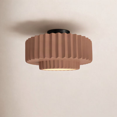 Wilbury Dottie Ceramic LED Semi Flush Mount