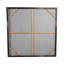 61X61 Framed Hand Painted Abstract Canvas, Black and G, Square, 61"H, Abstract