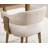 Modern 5-Piece Round Brown Dining Set With Upholstered Chairs With Backrest And Armrests, Fit For 4 People-631018791-631018788-631018786