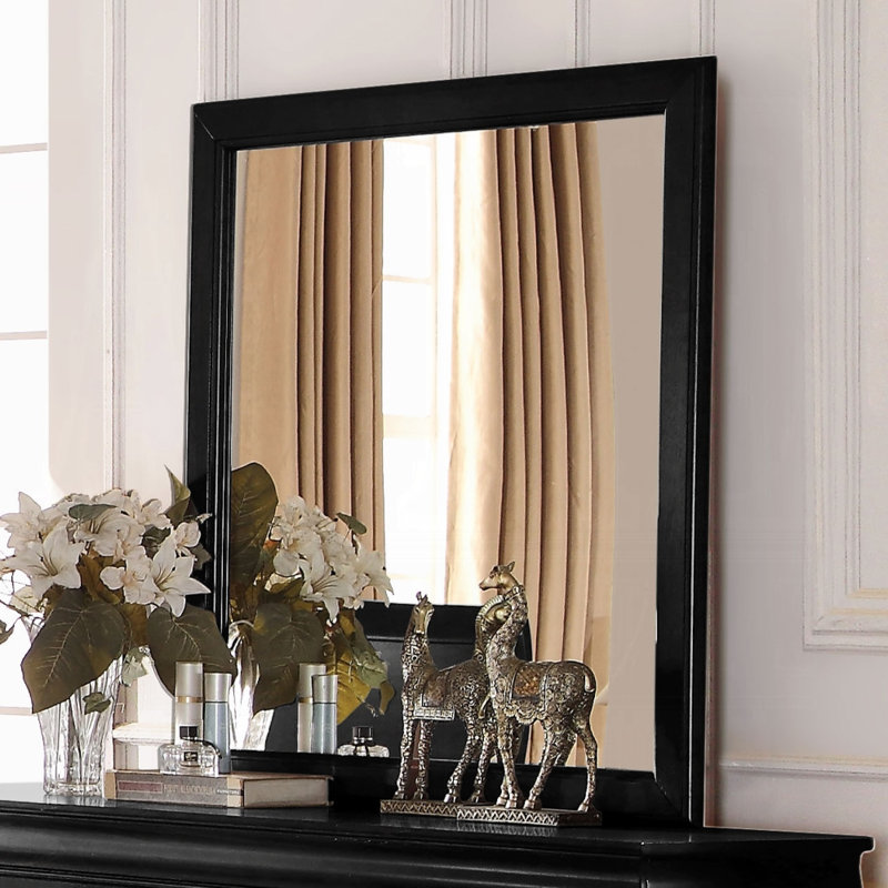 Miroir rectangulaire pour commode Sophia, Platine, 38" x 36"