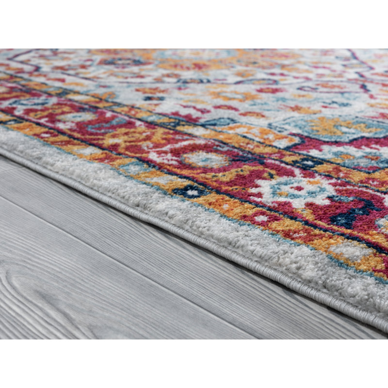 Tapis brun à bordure Clément, Rectangle 1 pi 10 po x 3 pi