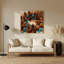 «Southwestern Plants Pinecone 181», art mural en métal brun