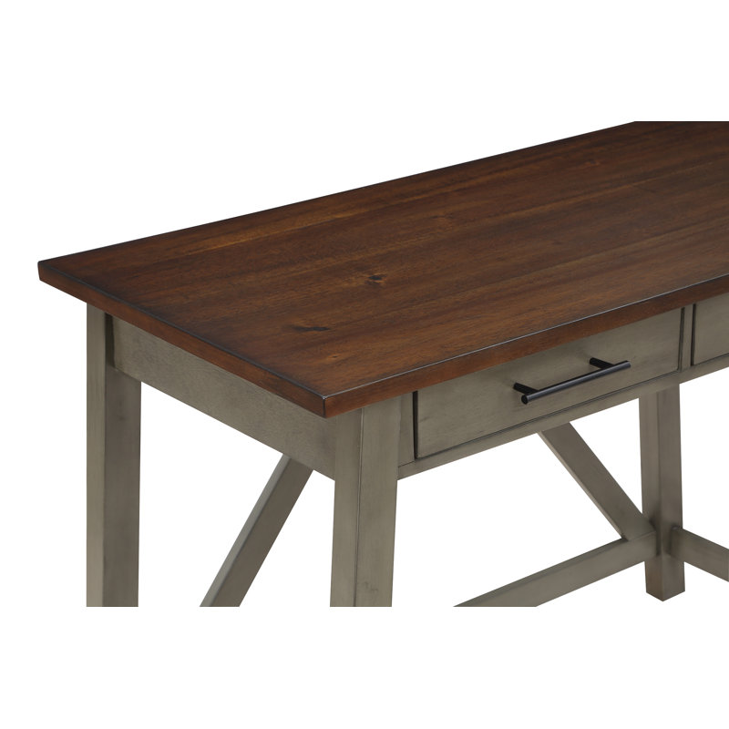 Emrecan Writing Desk, Dark Brown/Gray
