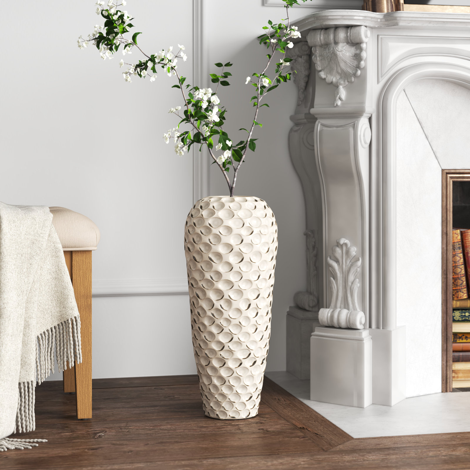 Kelly Clarkson Home Vase de plancher en céramique 20,6 po Elie et avis