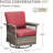2 Piece Swivel Rocker Patio Chairs, Gray/red, 5-inch Armrest, Thick Cushion - Weather-, 360 Swivel, High Back, Deep Seating, Easy For Comfortable Sitting