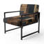Chaise d'appoint rembourrée Brown-145523415