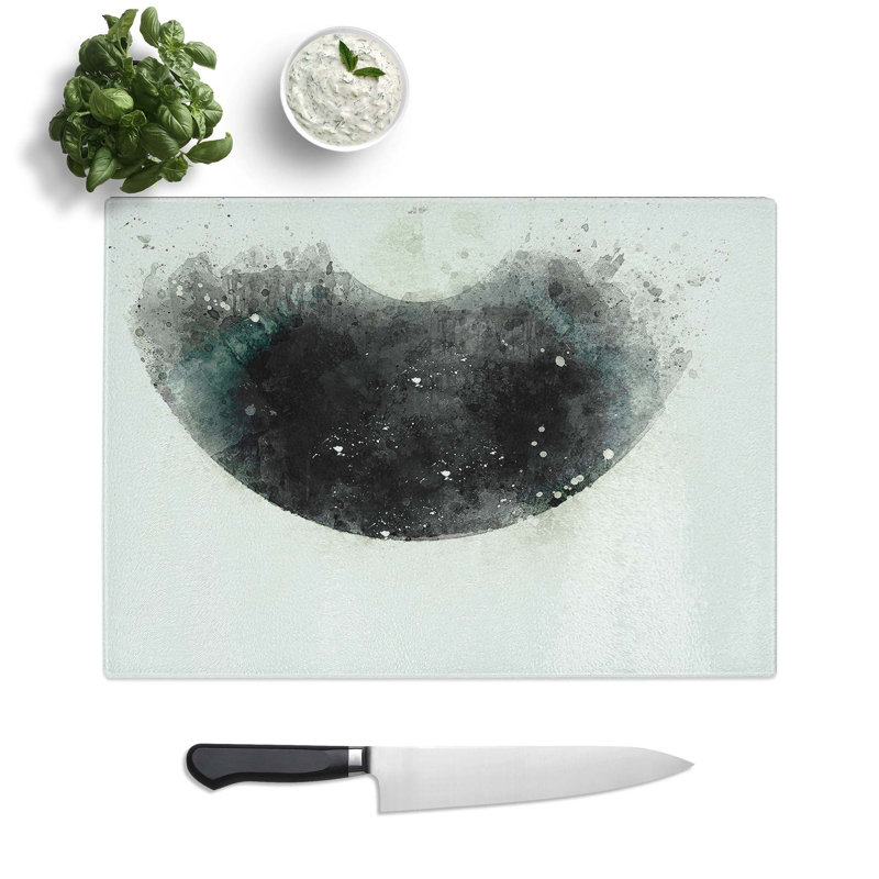 Tempered Glass a Vinyl Record Chopping Board, 39 cm W x 28.5 cm L