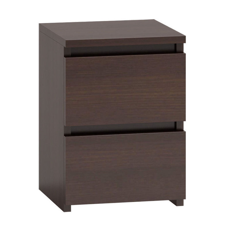 Delancey 30cm W Manufactured Wood Bedside Table, Wenge