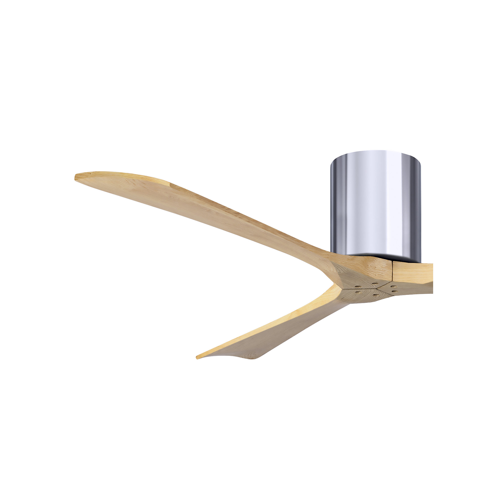 Olivier 3 Blade Ceiling Fan, 72", Light Maple Tone, Polished Chrome