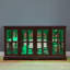 Magnifique vitrine antique en cerisier avec tablettes réglables et rétroéclairage à DEL à éclairage innovant à finition classique