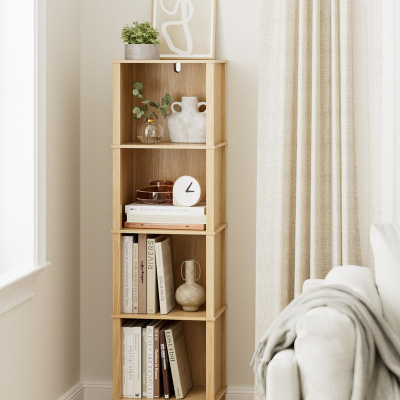 126.5cm H x 36.1cm W Standard Bookcase, Oak
