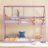 ModNest House-Shaped Rubber Wood Bunk Bed with Ladder and Guardrails-115684275