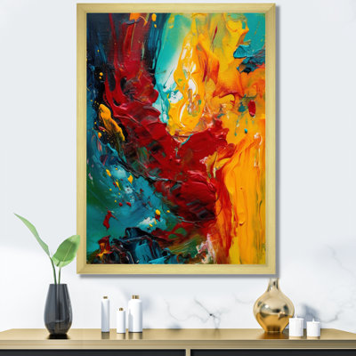 «Yellow of Turquoise Journey of Abstraction IV», reproduction sur toile