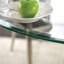 Quantis Round Glass Top Metal Base Dining Table