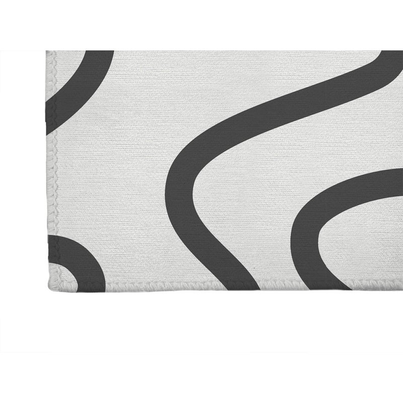 Squig Non-Slip Outdoor Rug, Runner 2'6" x 8'