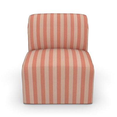 Praia Modern Upholstered Armless Lounge Chair with Sunbrella Fabric