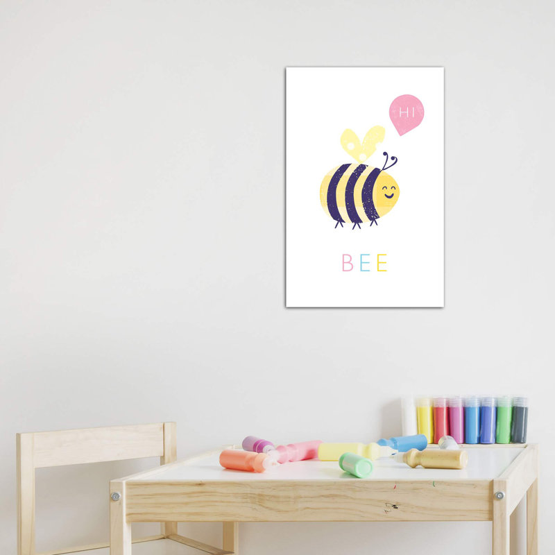 Abeille - imprimé, Toile tendue, Pas de tapis, H 48 po x l 32 po x P 1,5 po