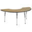 Table d'activité thermofusionnée 36 "x 72" avec pieds réglables à glissière standard - chêne Pasadena / noir-124894956