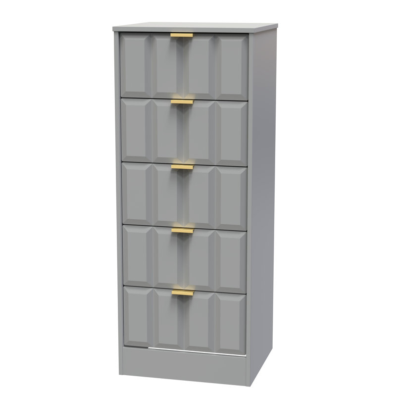 Arnesto 45cm W Manufactured Wood Bedside Table, Dusk Grey
