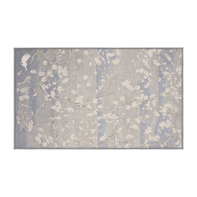 Machine Washable Grey Area Rug