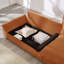 Canapé modulaire modulaire, canapé de style voile avec rangement, dossier amovible, canapé moderne à assise profonde avec coussins décoratifs pour le salon, orange-118136947