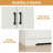 63" Tall Bookcase With Doors, 3-tier Open Storage Shelves, Anti-tipping & Back Panel Design, Freestanding Bookshelf, White-161128559