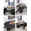 Bureau en pierre frittée clair de luxe avec tiroirs-1726910684