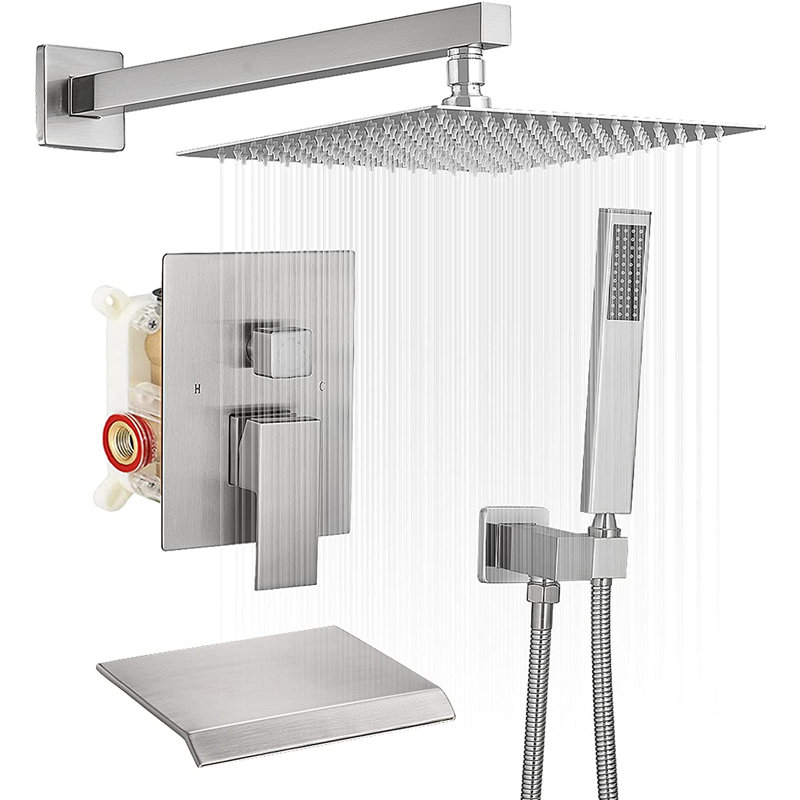 with Rough in-Valve, Brushed Nickel