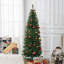 Arbre de Noël au crayon 6 pi, sapin de Noël artificiel non éclairé avec branches réalistes, arbre d'Halloween avec 618 pointes-1171118637