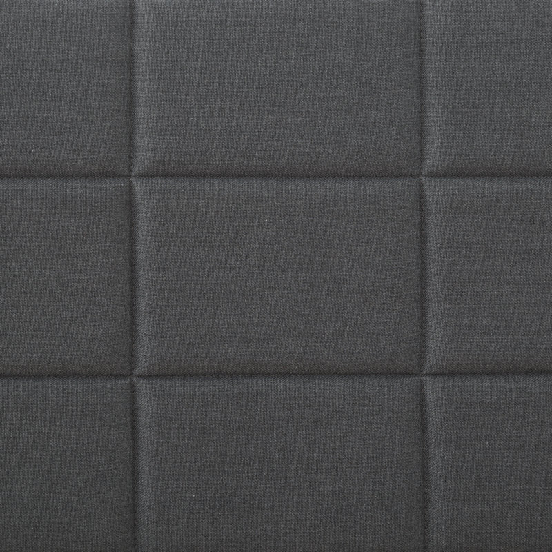 Structure de lit tapissier très grand Gewnee gris foncé avec tête de lit capitonnée en bois pour la chambre, Gris foncé