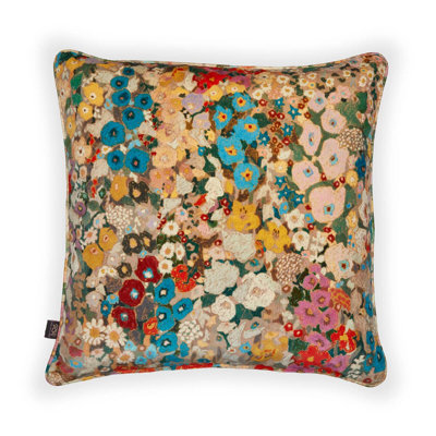 Hollyhocks Throw Square Pillow Cover & Insert