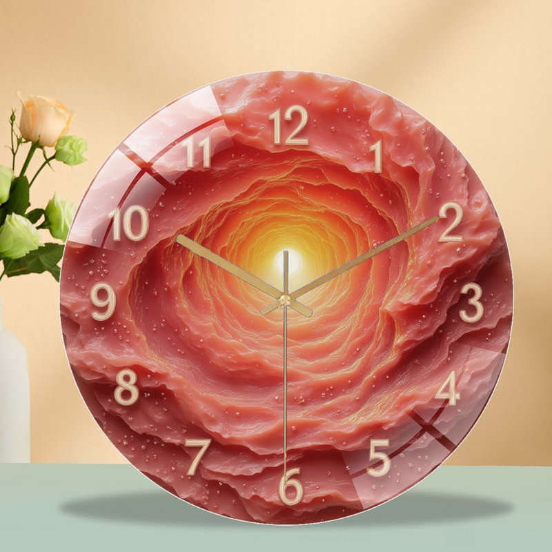 Horloge murale organique en verre