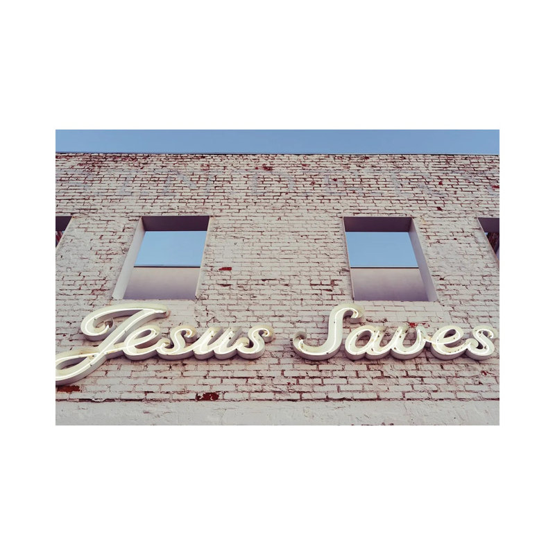 Jesus Saves by Bethany Young - Print on Canvas, Wrapped Canvas, 20.32cm H x 30.48cm W x 1.91cm D