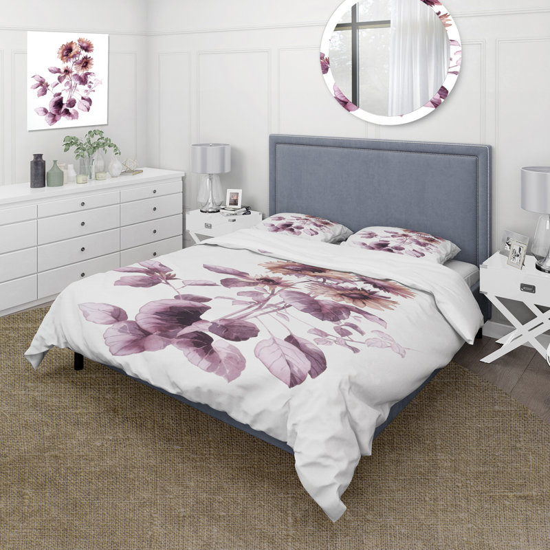 Ensemble de housse de couette en microfibre Allegra, Housse de couette simple + 1 taie décorative stan