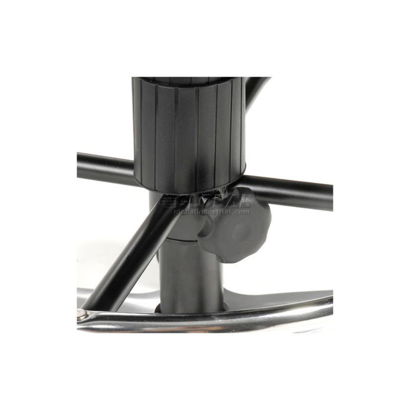 Backed Adjustable Height Ergonomic Lab Stool with Footring Wheels