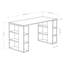 Simone Modern Desk with Built-in Bookcase – Stylish Workspace Desk with 6 Open Shelves-102372702-102372701