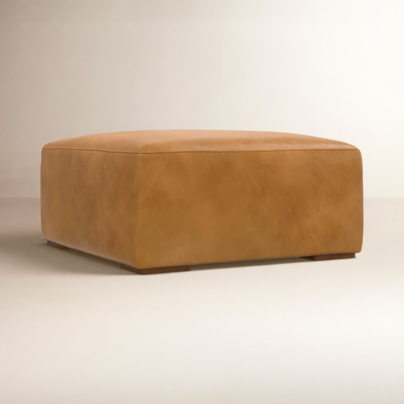 Rex 34"W Modern Ottoman, Sienna