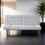 Futon canapé Biscuit capitonné dossier 1pc canapé réglable accoudoirs convertible en canapé-lit